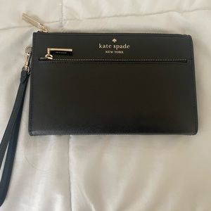 Kate spade black leather wallet - new